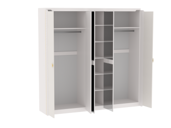 Шкаф 2300 мм 5-дверный NEW Сиде Белый (СБК) в Югорске - yugorsk.mebel-e96.ru