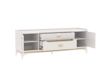 Тумба ТВ Сиде, Белый (СБК) в Югорске - yugorsk.mebel-e96.ru