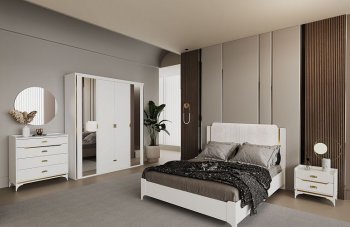 Спальный гарнитур Сиде Белый, модульный (СБК) в Югорске - yugorsk.mebel-e96.ru