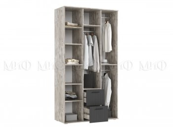 Шкаф 1200 мм Сильвия, дуб юкон/графит (Миф) в Югорске - yugorsk.mebel-e96.ru