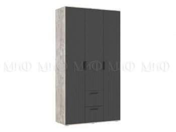 Шкаф 1200 мм Сильвия, дуб юкон/графит (Миф) в Югорске - yugorsk.mebel-e96.ru