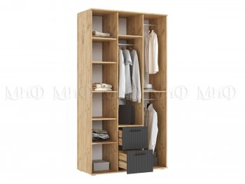 Шкаф 1200 мм Сильвия, крафт/графит (Миф) в Югорске - yugorsk.mebel-e96.ru