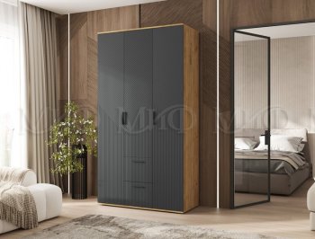 Шкаф 1200 мм Сильвия, крафт/графит (Миф) в Югорске - yugorsk.mebel-e96.ru