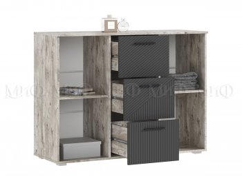 Комод Сильвия, дуб юкон/графит (Миф) в Югорске - yugorsk.mebel-e96.ru