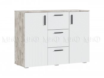 Комод Сильвия, дуб юкон/белый (Миф) в Югорске - yugorsk.mebel-e96.ru