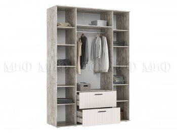 Шкаф 1600 мм Сильвия, дуб юкон/кашемир (Миф) в Югорске - yugorsk.mebel-e96.ru