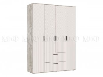 Шкаф 1600 мм Сильвия, дуб юкон/кашемир (Миф) в Югорске - yugorsk.mebel-e96.ru