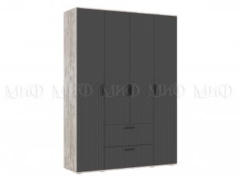 Шкаф 1600 мм Сильвия, дуб юкон/графит (Миф) в Югорске - yugorsk.mebel-e96.ru
