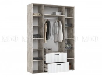 Шкаф 1600 мм Сильвия, дуб юкон/белый (Миф) в Югорске - yugorsk.mebel-e96.ru
