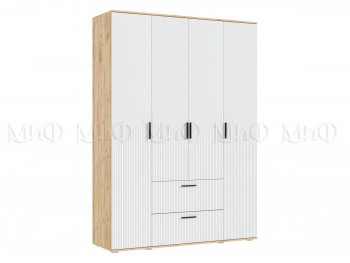 Шкаф 1600 мм Сильвия, крафт/белый (Миф) в Югорске - yugorsk.mebel-e96.ru