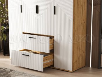 Шкаф 1600 мм Сильвия, крафт/белый (Миф) в Югорске - yugorsk.mebel-e96.ru