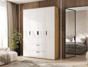Шкаф 1600 мм Сильвия, крафт/белый (Миф) в Югорске - yugorsk.mebel-e96.ru
