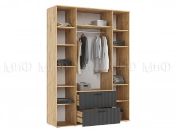 Шкаф 1600 мм Сильвия, крафт/графит (Миф) в Югорске - yugorsk.mebel-e96.ru