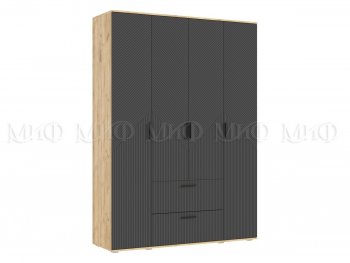 Шкаф 1600 мм Сильвия, крафт/графит (Миф) в Югорске - yugorsk.mebel-e96.ru
