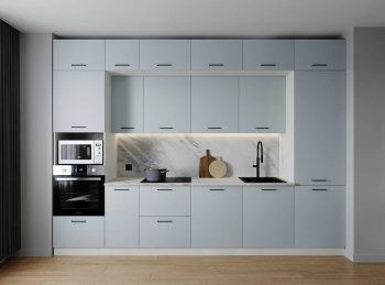 Кухонный гарнитур Смоки 3400 мм МДФ (Санвут) в Югорске - yugorsk.mebel-e96.ru