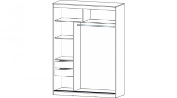 Шкаф-купе 1600 мм Соната Анкор светлый (Лин) в Югорске - yugorsk.mebel-e96.ru