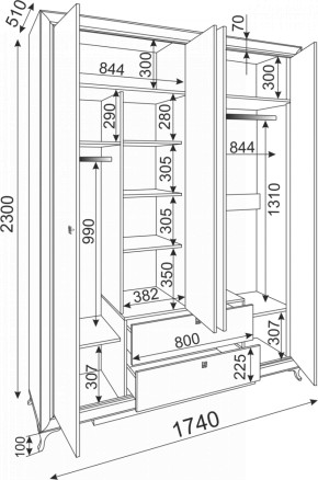 Спальный гарнитур Саванна модульный (Риннер) в Югорске - yugorsk.mebel-e96.ru