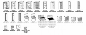 Спальный гарнитур ЛУНА (модульный)  Бодега белая в Югорске - yugorsk.mebel-e96.ru