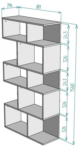 Стеллаж S6 (Белый) в Югорске - yugorsk.mebel-e96.ru