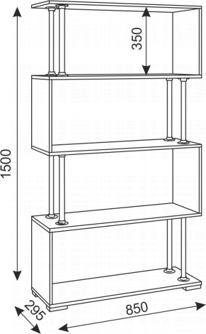 Стеллаж Зигзаг-2 (Риннер) в Югорске - yugorsk.mebel-e96.ru