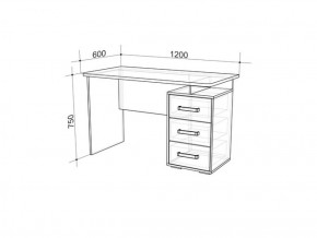 Стол компьютерный Лайт-2 (1200) в Югорске - yugorsk.mebel-e96.ru