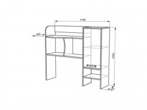 Стол компьютерный с надстройкой Лайт-1 (1200) в Югорске - yugorsk.mebel-e96.ru