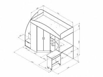 Кровать-чердак Теремок 1 Гранд белый/розовый (ФМ) в Югорске - yugorsk.mebel-e96.ru