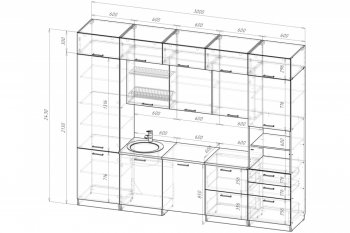 Кухонный гарнитур Терция экстра 5 3000 мм (Герда) в Югорске - yugorsk.mebel-e96.ru