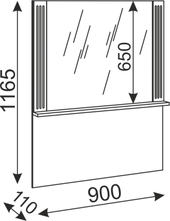 Стол туалетный с зеркалом М36+М37 Тиффани (Риннер) в Югорске - yugorsk.mebel-e96.ru