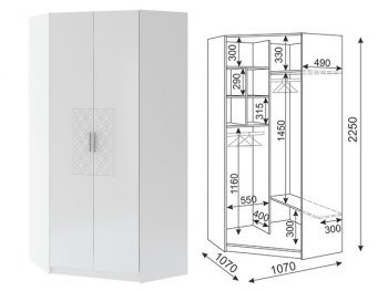 Угловой шкаф Тиффани М34 (Риннер) в Югорске - yugorsk.mebel-e96.ru | фото