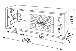 Тумба под ТВ Тиффани М03 (Риннер) в Югорске - yugorsk.mebel-e96.ru