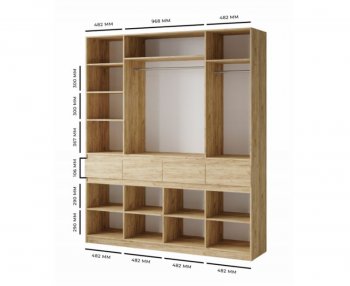 Шкаф 2000 мм Турин ЛДСП крафт серый/кашемир (ВВР) в Югорске - yugorsk.mebel-e96.ru