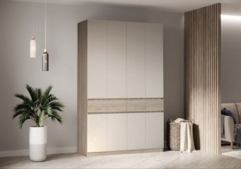 Шкаф 2000 мм Турин ЛДСП крафт серый/кашемир (ВВР) в Югорске - yugorsk.mebel-e96.ru