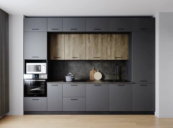 Кухонный гарнитур Умбра 3400 мм МДФ (Санвут) в Югорске - yugorsk.mebel-e96.ru