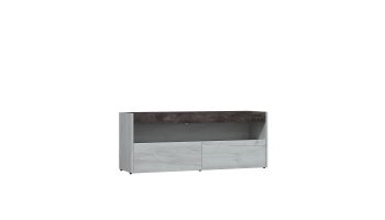 ТВ тумба Вегас Дуб Крафт Белый/Ателье темн. (Лин) в Югорске - yugorsk.mebel-e96.ru