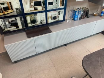 Стенка Сканди МДФ НМ-001 грин грей софт (Стиль) в Югорске - yugorsk.mebel-e96.ru