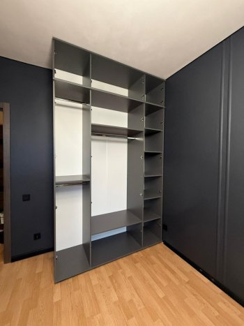 Шкаф 1600 мм 4-х створчатый Норд с антресолью графит (Миф) в Югорске - yugorsk.mebel-e96.ru