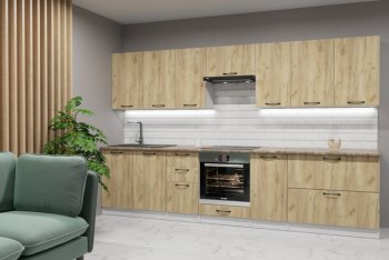 Кухонный гарнитур Янтарь 3000 мм (Герда) в Югорске - yugorsk.mebel-e96.ru