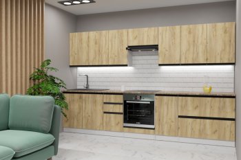 Кухонный гарнитур Янтарь экстра 3000 мм (Герда) в Югорске - yugorsk.mebel-e96.ru